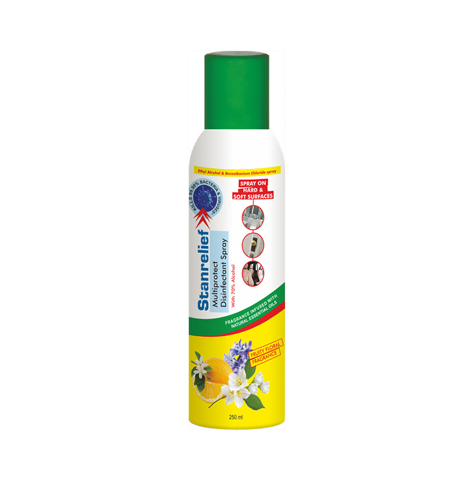 Stanrelief Multiprotect Disinfectant Spray with 70% Alcohol Spray Fruity Floral