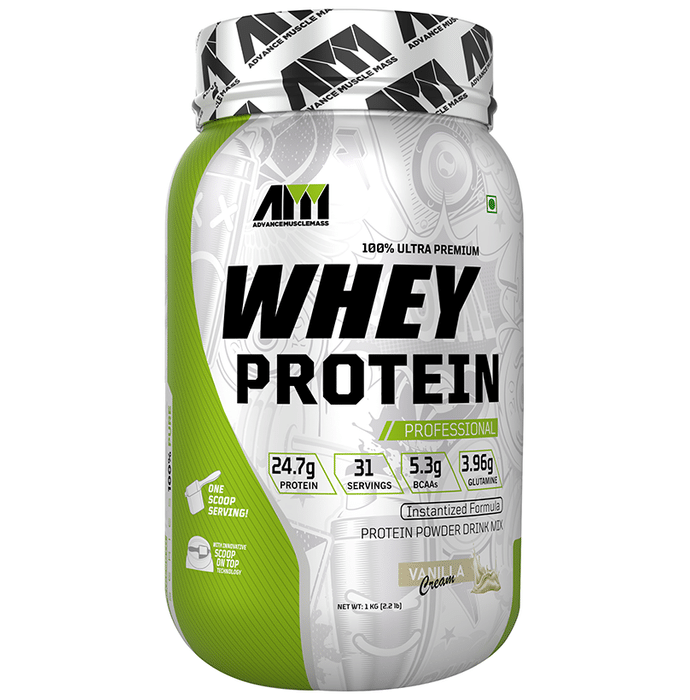 Advance MuscleMass 100% Ultra Premium Whey Protein Powder Vanilla Cream