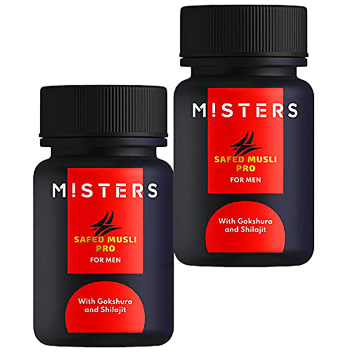 Misters Safed Musli Pro for Men with Gokshura & Shilajit Capsule (30 Each)