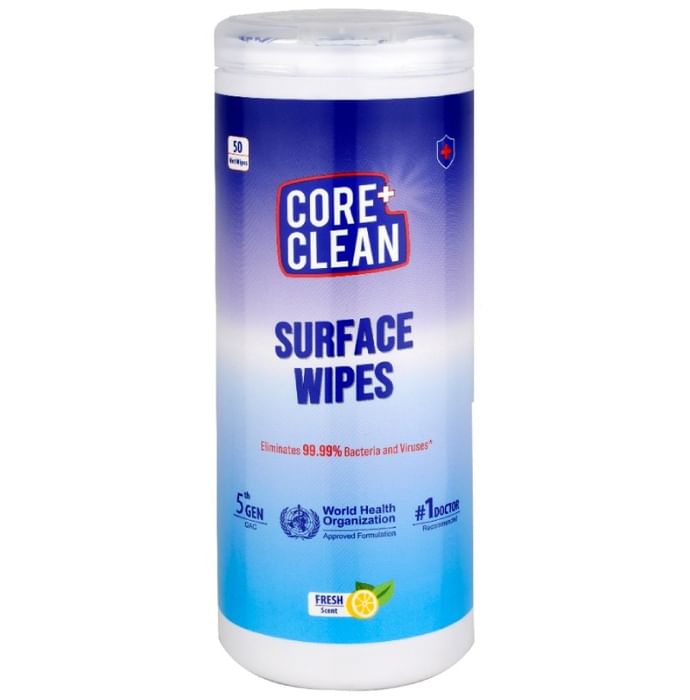 Core Clean Surface Wipes (50 Each) Fresh Scent