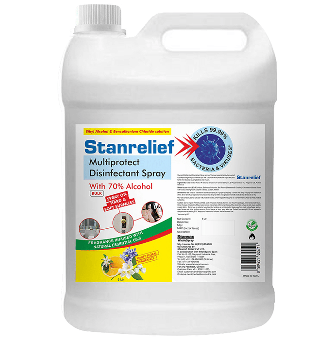 Stanrelief Multiprotect Disinfectant Spray with 70% Alcohol