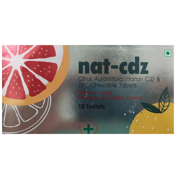 Nat-cdz Chewable Tablet Delicious Tangy Pineapple & Orange