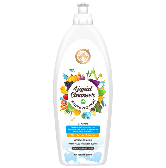 Mom & World Liquid Cleanser Fruit & Veg Wash with Lemon & Neem