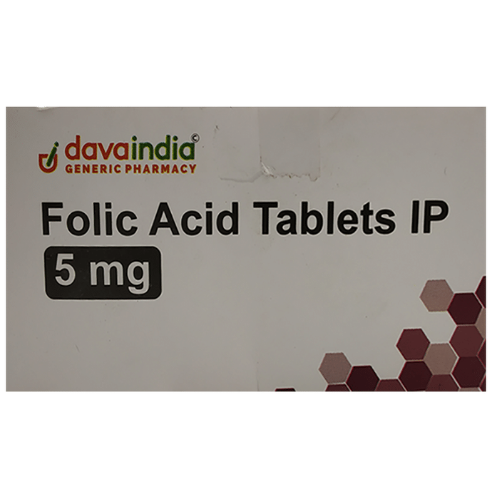 DavaIndia Folic Acid 5mg Tablet