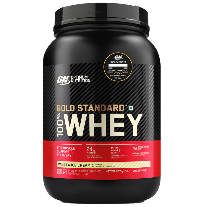 Optimum Nutrition (ON) Gold Standard 100% Whey Protein Isolate Powder Vanilla Icecream