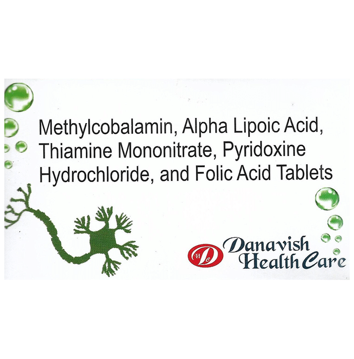 Danavish Methylcobalamin+Alpha Lipoic Acid+Thiamine Mononitrate+Pyridoxine Hydrochloride+Folic Acid Tablet