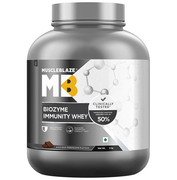 MuscleBlaze Biozyme Immunity Whey Rich Milk Chocolate