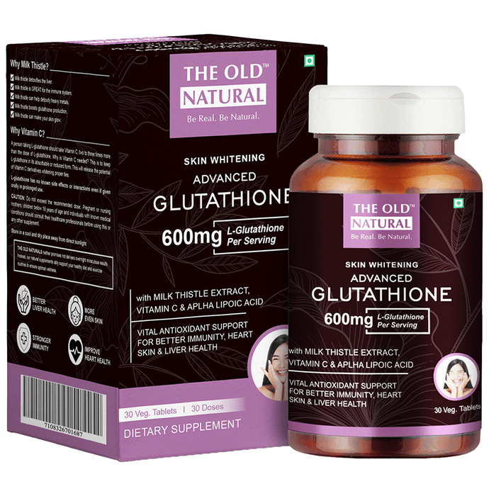 The Old Natural Glutathione 600mg Veg Tablets Tablet