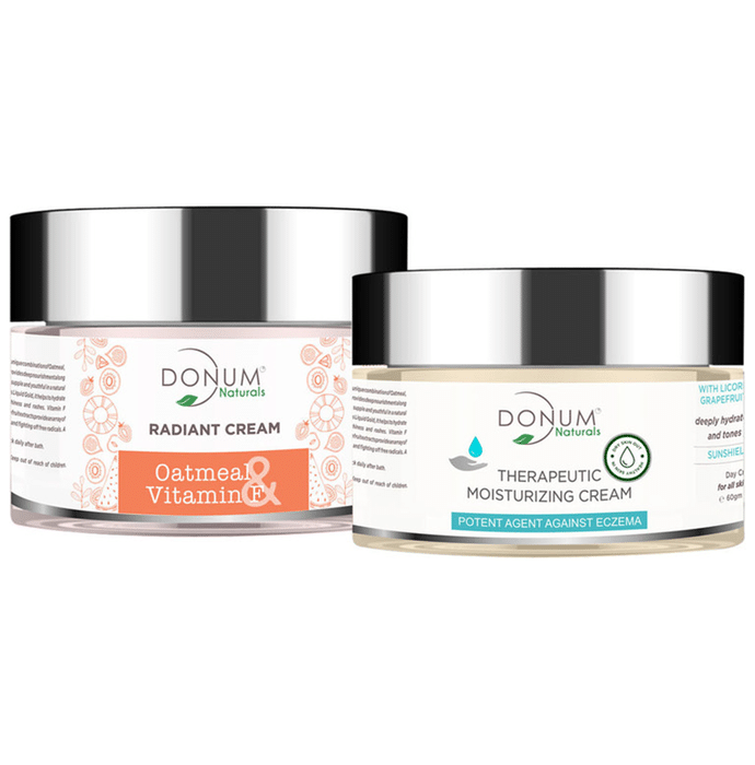 Donum Naturals Combo Pack of Radiant Cream and Therapeutic Moisturizing Cream