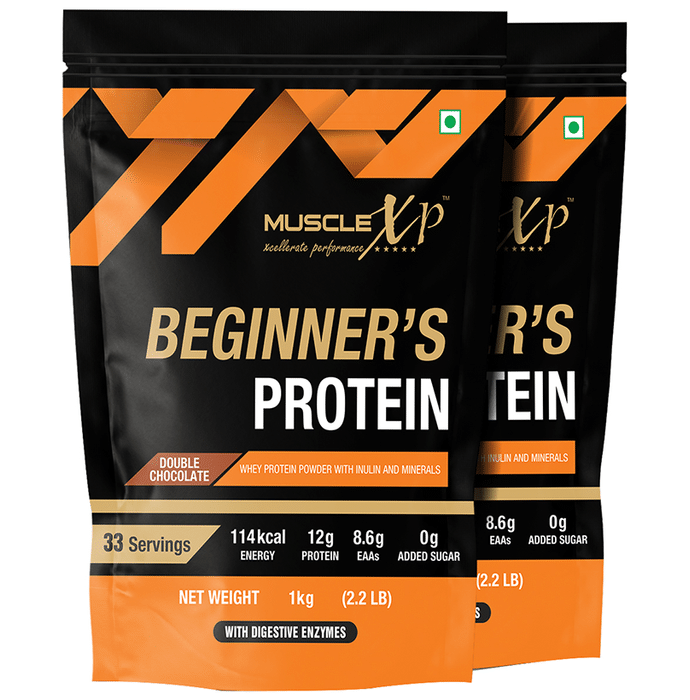 MuscleXP Beginner's Protein (1kg Each) Double Chocolate