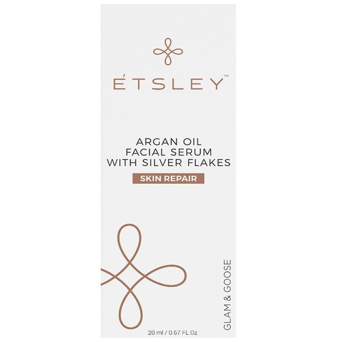 Etsley Argan Oil Facial Serum with Silver Flakes