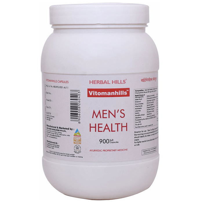 Herbal Hills Vitomanhills Men's Health Soft Gel Capsules Value Pack