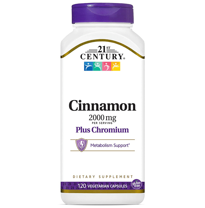 21st Century Cinnamon 2000mg Plus Chromium Vegetarian Capsule