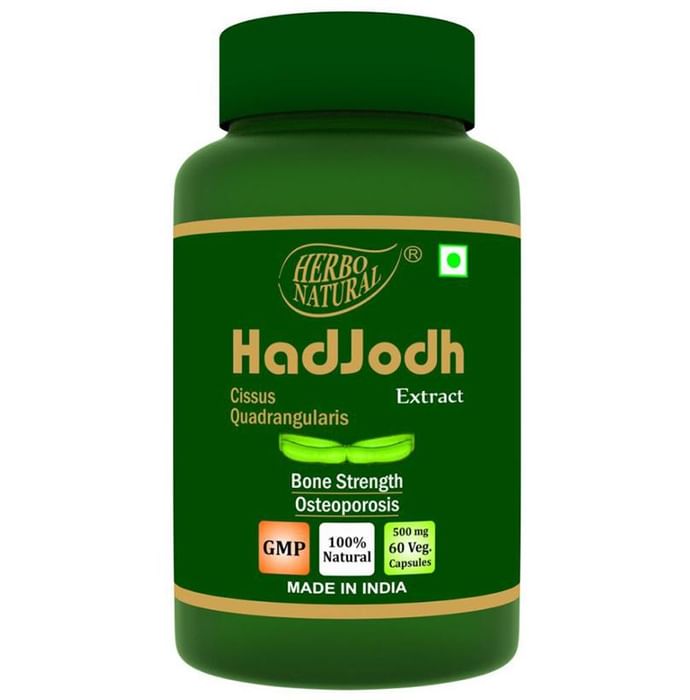 Herbo Natural Hadjodh (Cissus Quadrangularis) Extract 500mg Veg Capsule