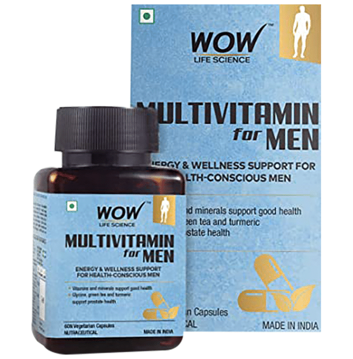 WOW Life Science Multivitamin for Men Vegetarian Capsule