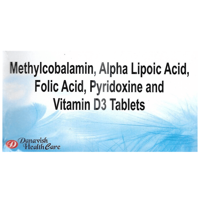 Danavish Methylcobalamin+Alpha Lipoic Acid+Folic Acid+Pyridoxine Hydrochloride+Vitamin D3 Tablet