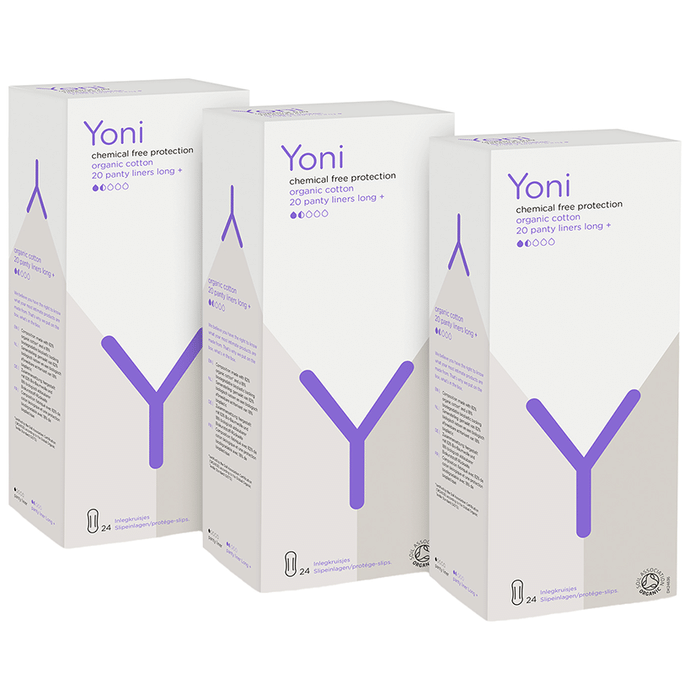 Yoni Organic Cotton 20 Panty Liners Long(20 Each)