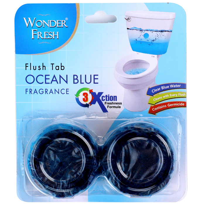 Wonder Fresh Flush Tab (100gm Each) Ocean Blue
