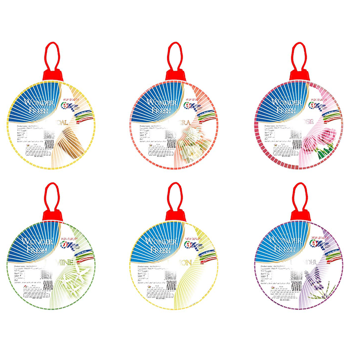 Wonder Fresh Air Freshener (60gm Each) 1 Rose,1 Lavender,1 Sandal,1 Mogra,1 Jasmine,1 Lemon