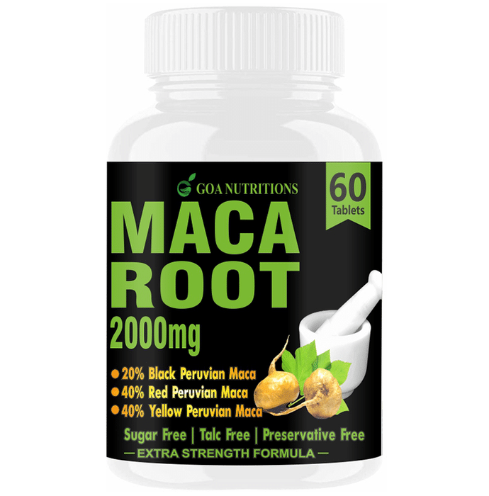 Goa Nutritions Maca Root 2000mg Tablet Sugar Free