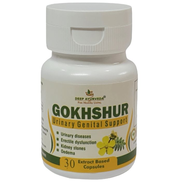 Deep Ayurveda Gokhshur Urinary Genital Support Extract Based Capsule