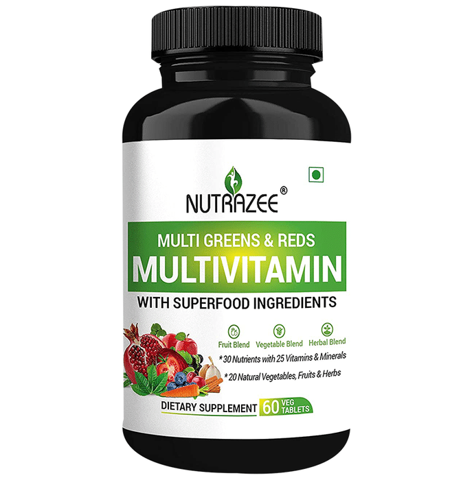 Nutrazee Multi Greens & Reds Multivitamin Veg Tablet