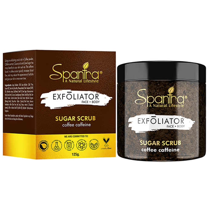 Spantra Exfoliator Sugar Scrub Coffee Caffeine