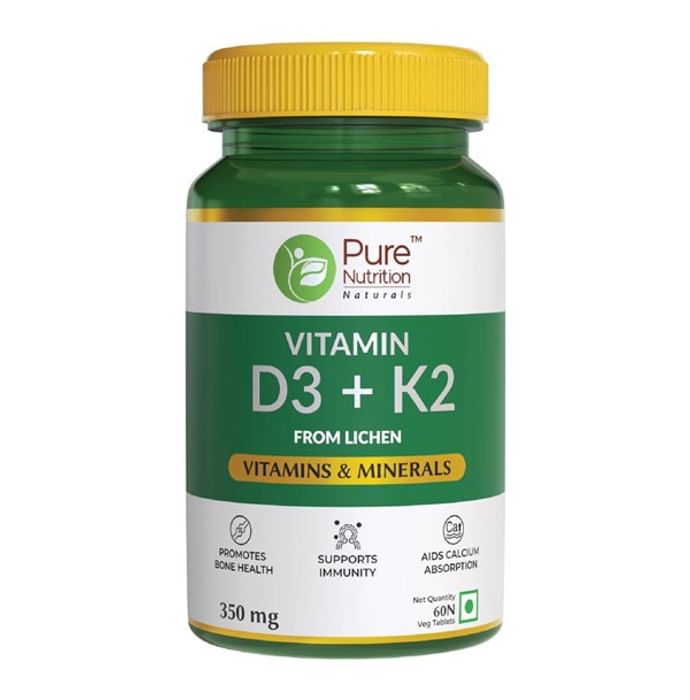 Pure Nutrition Vitamin D3 + K2 350mg Veg Tablet