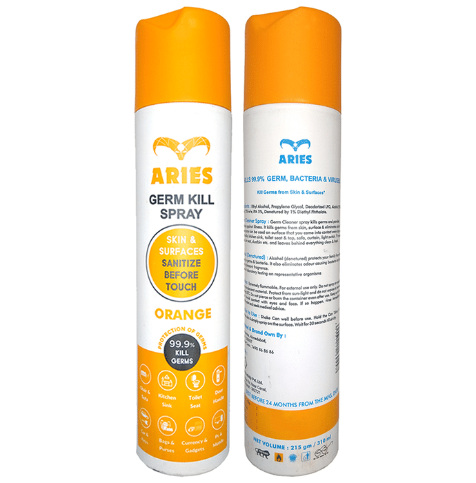 Aries Germ Kill Spray (310ml Each) Orange