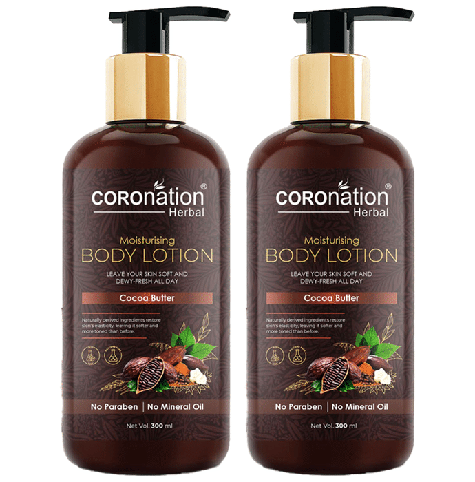 Coronation Herbal Cocoa Butter Moisturising Body Lotion (300ml Each)