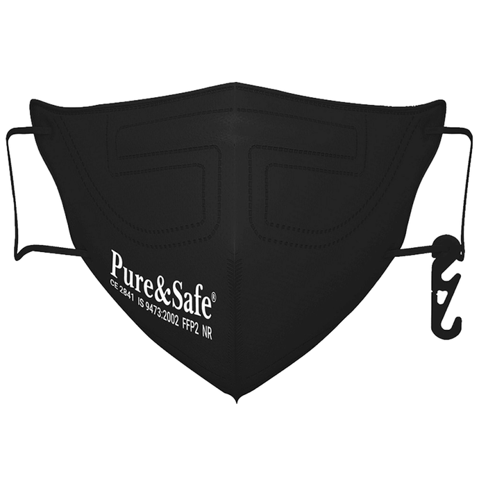 Pure & Safe Fusion Flo 5 Layer Filteration N95 Mask Black