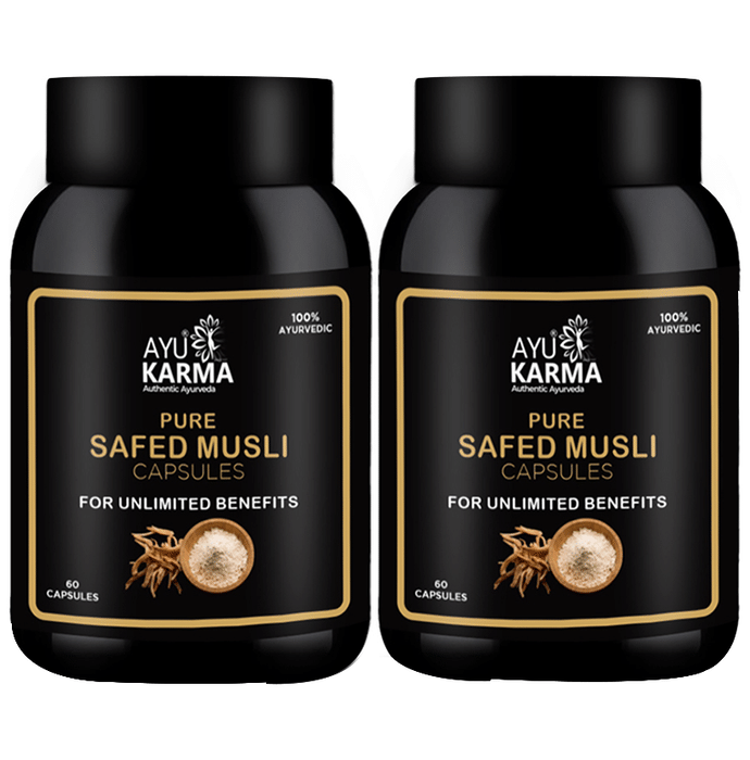 Ayukarma Pure Safed Musli Capsule (60 Each)