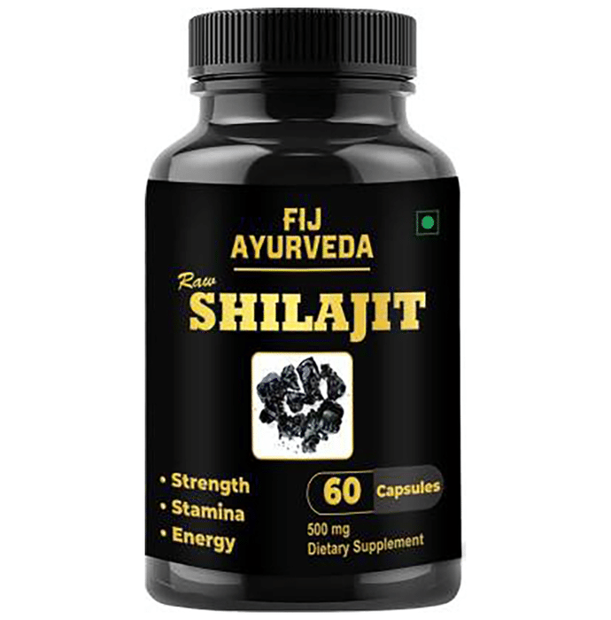 Fij Ayurveda Raw Shilajit 500mg Capsule