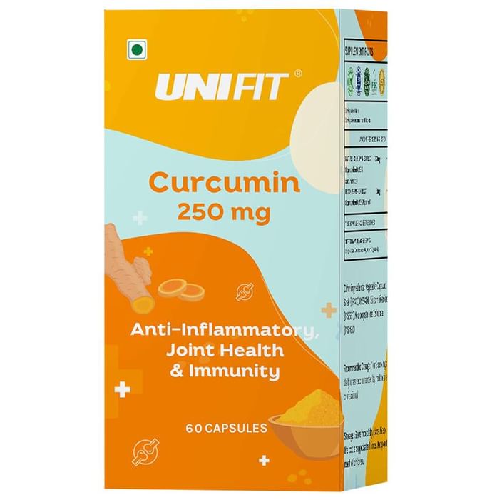 Unifit Curcumin 250mg Capsule for Joint Health & Immunity (60 Each)