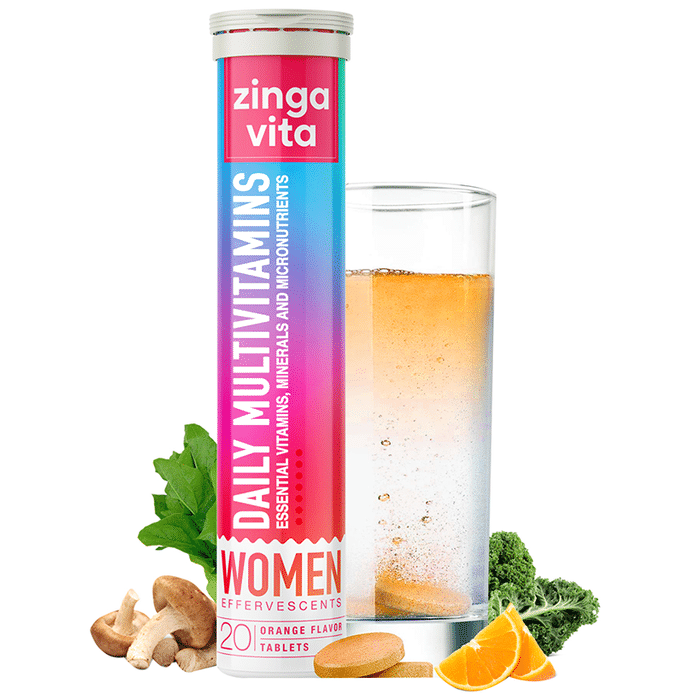 Zingavita Women Daily Multivitamins Effervescent Tablet Orange