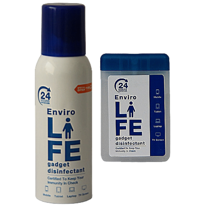 Envirolife Gadget Disinfectant Alcohol Based Sanitizer Spray (Desk Pack 100ml & Pocket Pack 20ml)