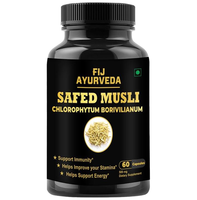 Fij Ayurveda Safed Musli 500mg Capsule