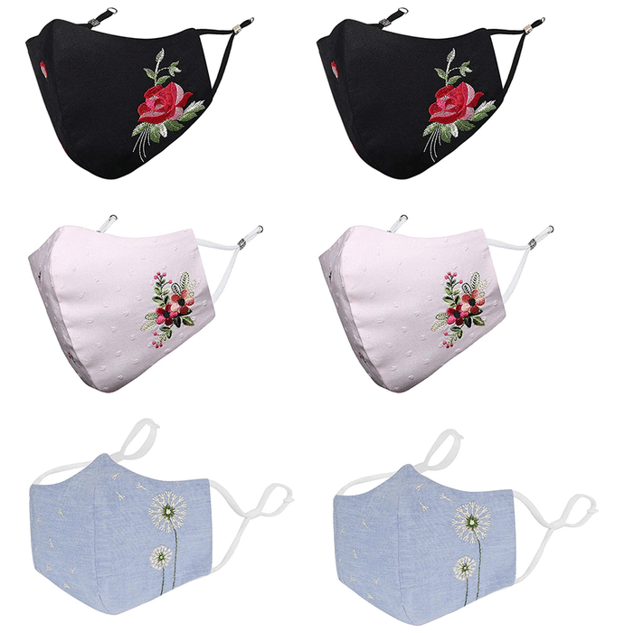 MASQ 4 Ply Face Mask for Women Medium Multicolor Floral