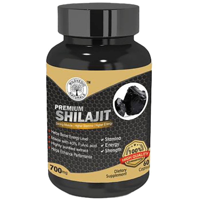 Wildvedic Naturals Premium Shilajit 700mg Capsule