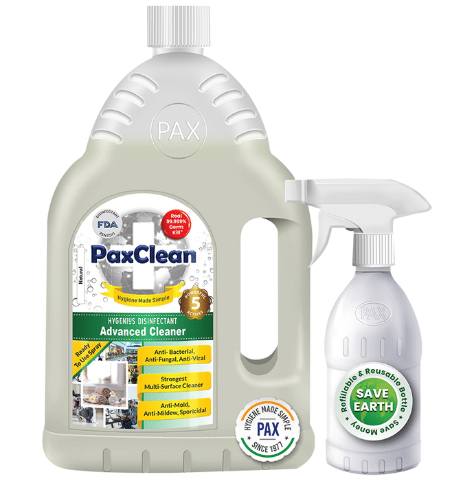 PaxClean Hygenius Disinfectant Advanced Cleaner with Spray Bottle