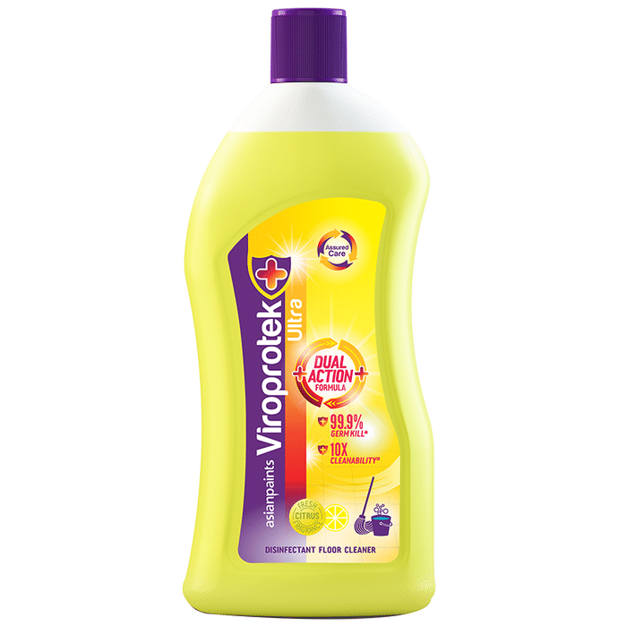 Asianpaints Viroprotek Ultra Disinfectant Floor Cleaner (500ml Each) Citrus