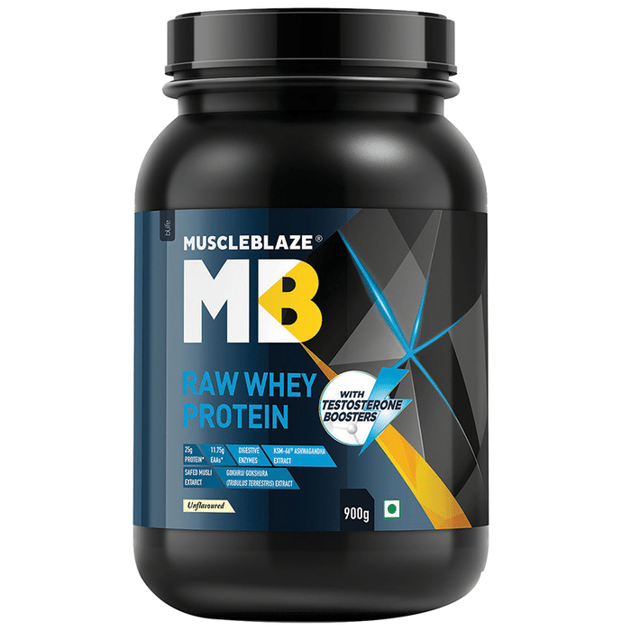 HealthKart Raw Whey Protein Powder with Testosterone Boosters Unflavoured