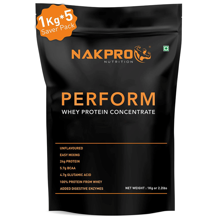 Nakpro Nutrition Perform Whey Protein Concentrate (1kg Each) Unflavored