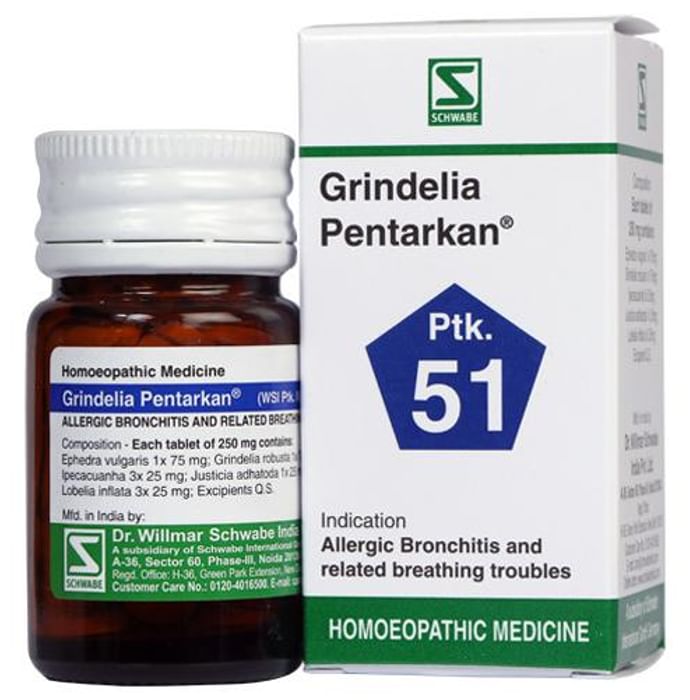 Dr Willmar Schwabe India Grindelia Pentarkan Ptk 51 Tablet