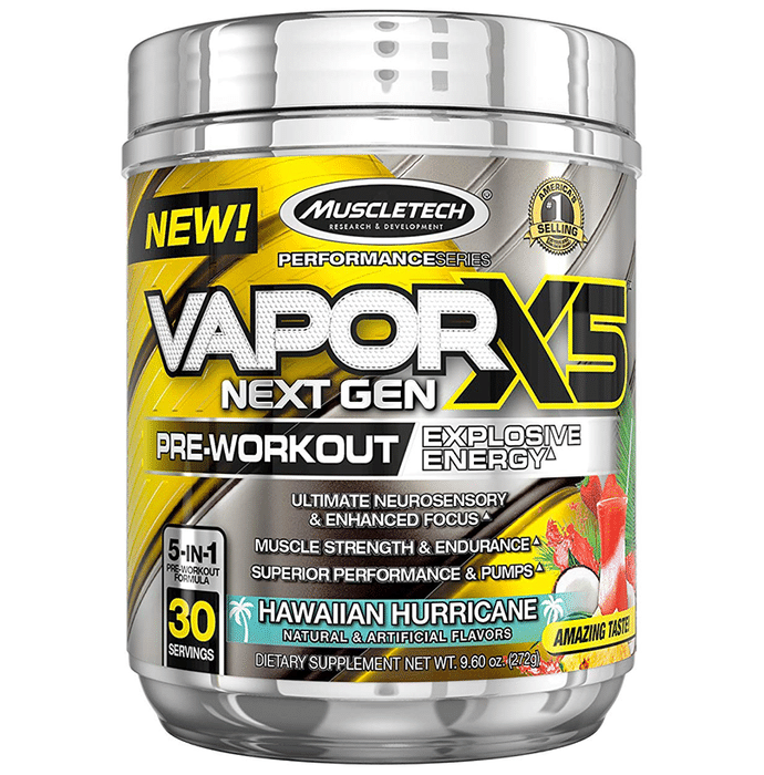 Muscletech Performance Series Vapor X5 Next Gen Pre-Workout Powder Hawaiian Hurricane