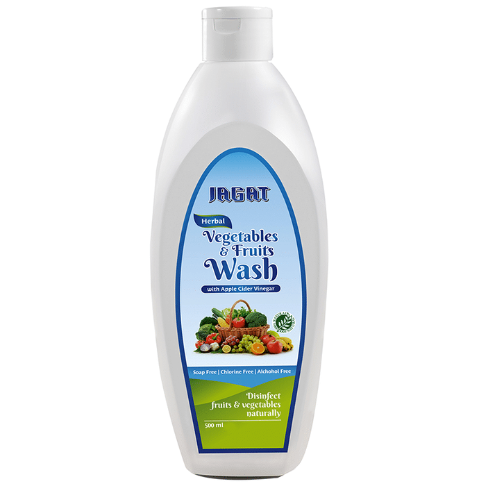 Jagat Herbal Vegetables & Fruits Wash with Apple Cider Vinegar (500ml Each)
