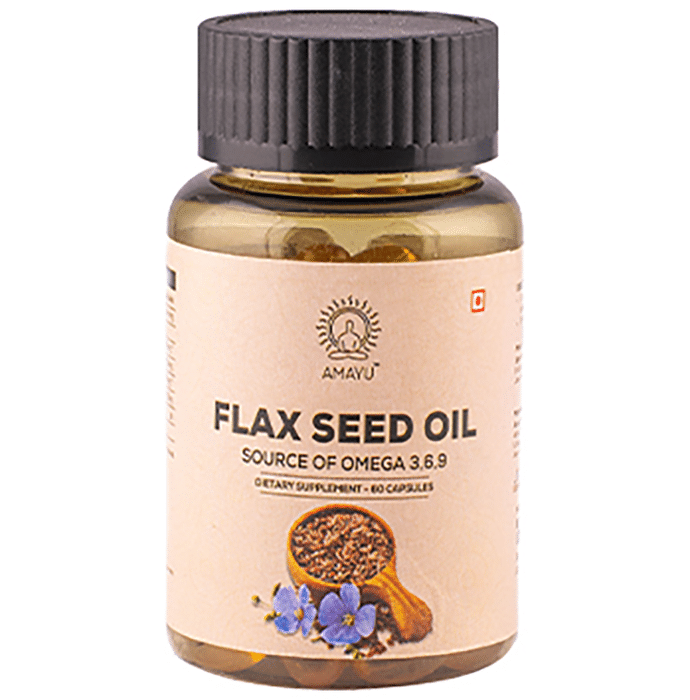 Amayu Flax Seed Oil Source of Omega 3,6,9 Capsule