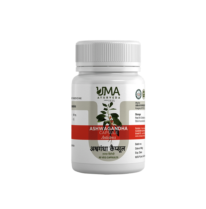 Uma Ayurveda Ashwagandha Veg Capsule