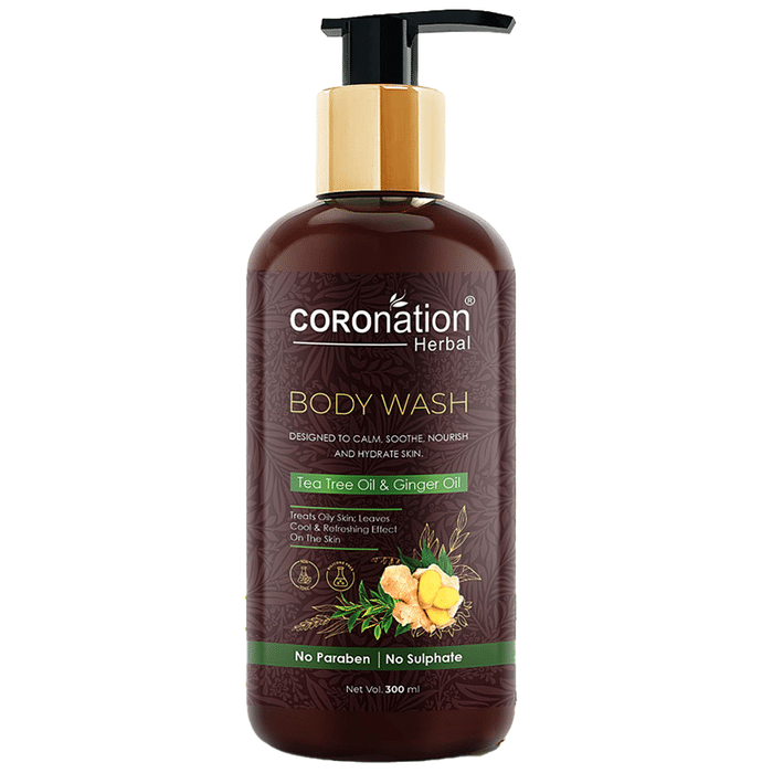 Coronation Herbal Tea Tree and Ginger Oil Body Wash (300ml Each)
