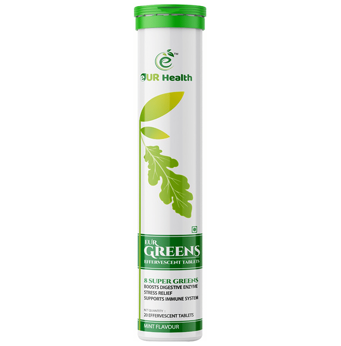 Eur Health Greens Effervescent Tablet Mint